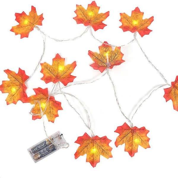 Thanksgiving Lights Fall Maple Leaves String Lights Thanksgiving Decorations Autumn Garland Home Indoor Decor Lights Style E