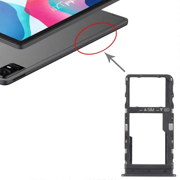 (Ny) For TCL Tab 11 KOMPATIBEL SIM-kortskuff + Micro SD-kortskuff (grå) Grå