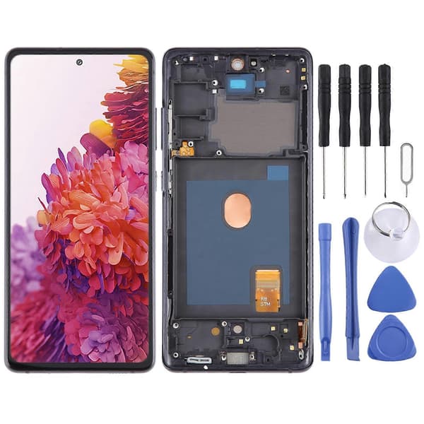 KOMPATIBEL LCD-skärm Digitizer komplett montering med ram Not Specified For Samsung Galaxy S20 FE 5G