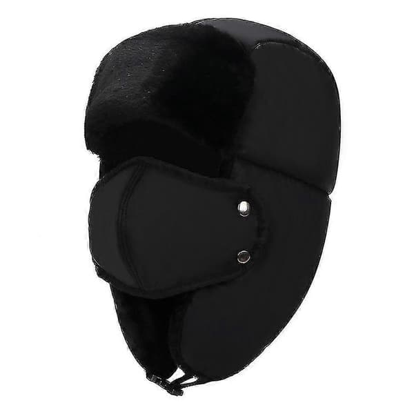 Nøytral Shearling Saueskinn Skinn Pilot Vinter Pelshatt black