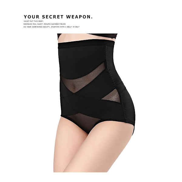 Cross Compression Abs Shaping Byxor Kvinnor Bantning Body Shaper Black M