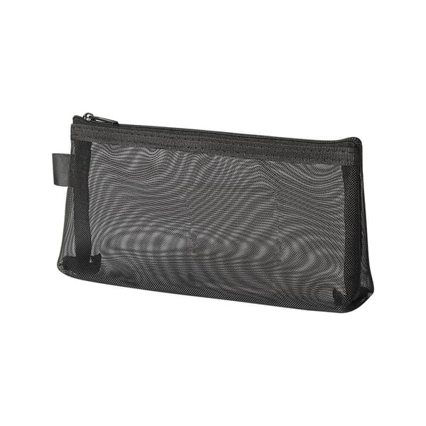 Gennemsigtig lynlåsetui i netpose, makeuptaske, nylon