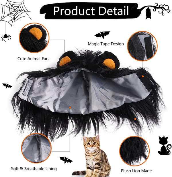 【YD】Lion Mane Pet Costume Hat