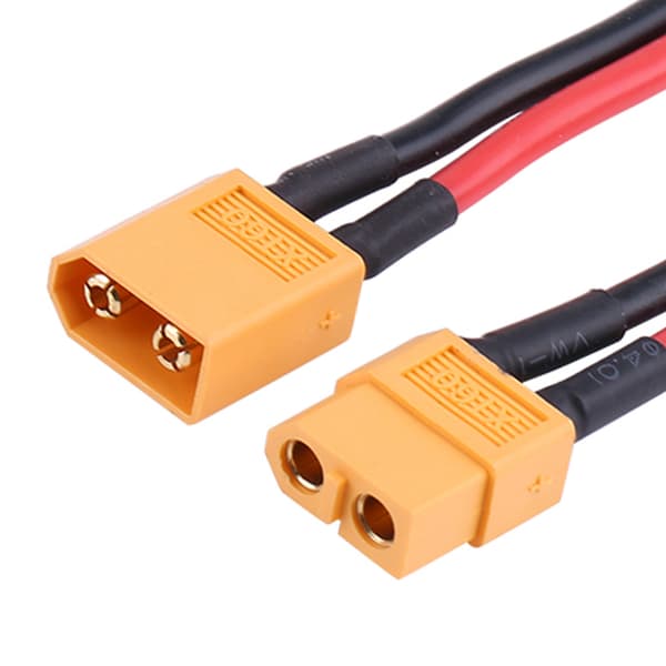 2 stk/sæt XT60 hun-han-stikadapter 14AWG silikonekabel RC-tilbehør