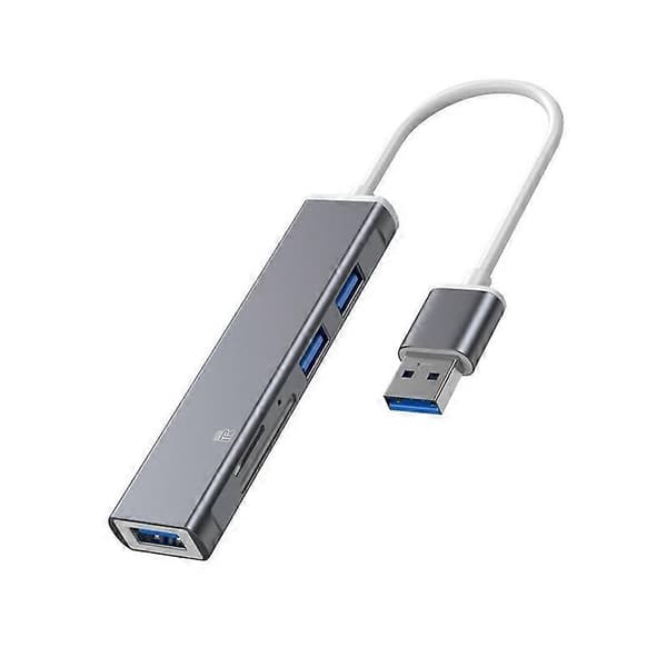 (Ny) Dokkingstasjon TF/SD-kortleser for iPhone, stil: USB-port Silver