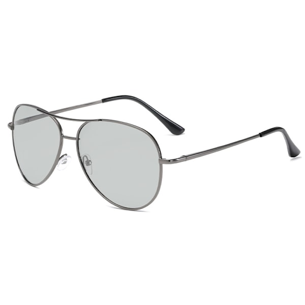Miesten aurinkolasit - päivä- ja yövalokuvakromaattiset polarisoidut aurinkolasit - mustakehyksen harmaat linssit Black Frame Gray Lenses