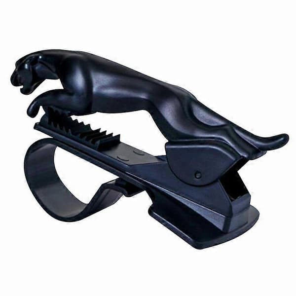 Bil Leopardformet Telefonholder Klips Justerbar Bil Dashbord Telefonnavigasjon Black