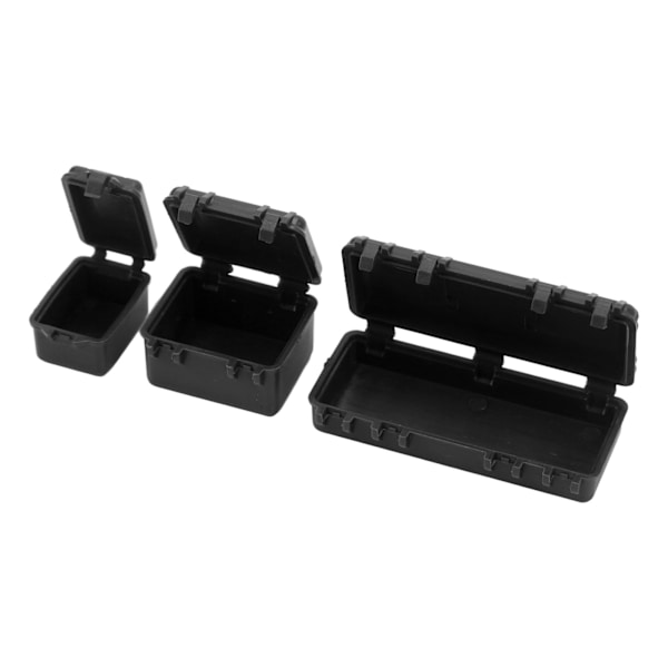 Set med 3 RC-bils bagagefodral för Crawler-dekoration 1/18 1/24, svart färgschema, olika storlekar