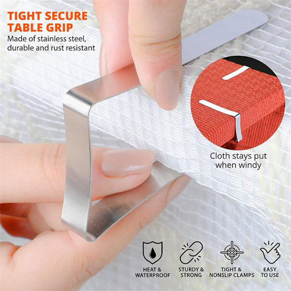 Stofclips / stofholder 6-pak Silver