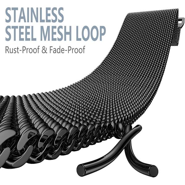 Metallband kompatibelt med Apple Watch -band 40mm 38mm 41mm Black 38/40/41mm