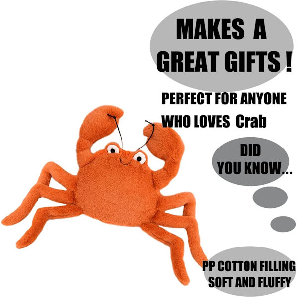 Plush crab pillow 11.8"