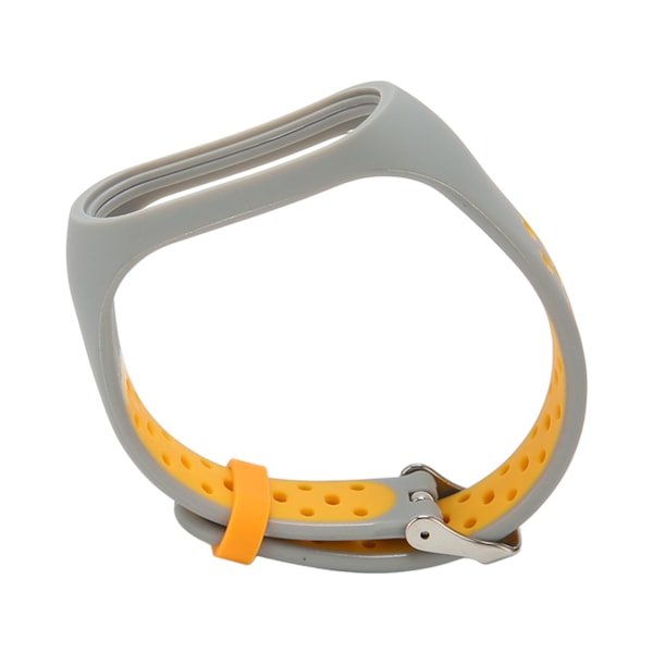 Ersättningsarmband Fullt Skydd Justerbart Mjukt Silikon Smart Armbandsrem för Mi Band 7 - Grå/Orange