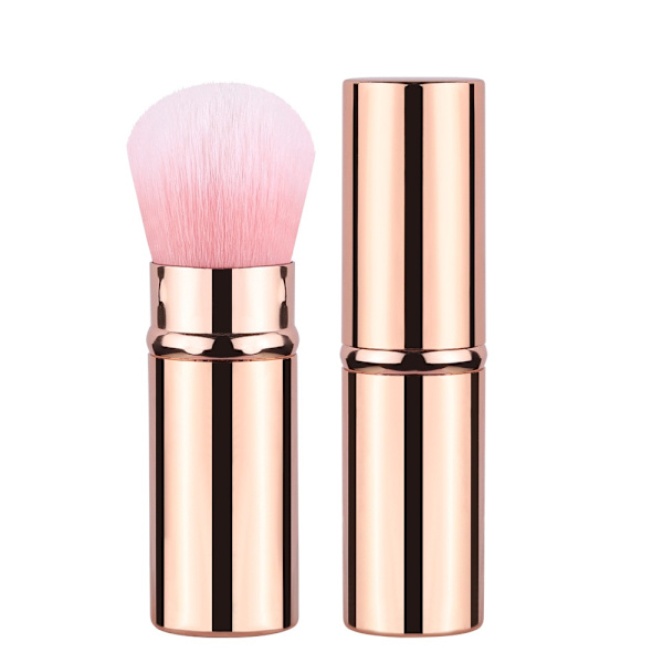 Högkvalitativt bärbart mini-infällbart sminkverktyg för rougeborste small size pink gold
