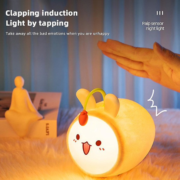 Kaninljus Fjärrkontroll LED dimmer Färgglad nattljus
