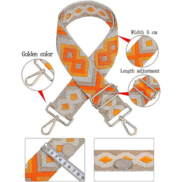 Axelremsbyte Bälte Crossbody Canvas Bag Bred 3,8 cm