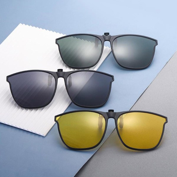 Polariserede Clip On Flip Up-solbriller over recept og Readi black One-size