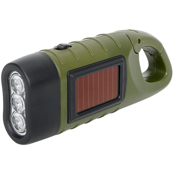 Hand Crank Rechargeable Flashlight, Solar LED Flashlight