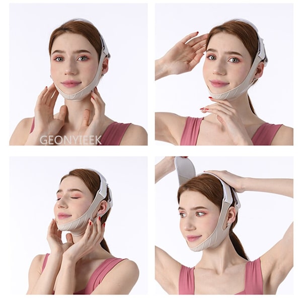 Chin Cheek Silikon bantningsbandage V Line Face Shaper Tool 1 pc grey