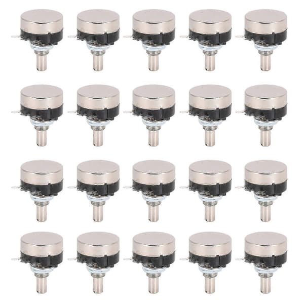 20 st potentiometer kolfilm enkelvarvs tillbehörssats kompatibel med motorhastighetskontroll B104 100K