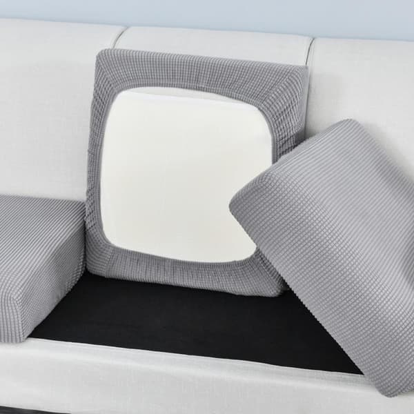 【YD】Elastiske Sofatrekk Stretch Slipcover Sofatrekk 1/2/3 Seter Grå Gray Double seat