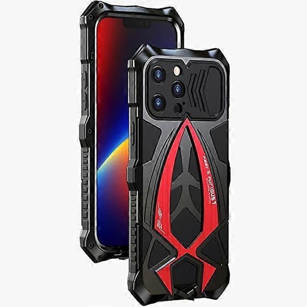 Deksel til iPhone 13 Pro Max Metalldeksel, iPhone 13 Pro Max Kraftig Støtsikkert Deksel, 360 Full Kroppsbeskyttelse foran og bak, Utendørs Rustning Aluminium