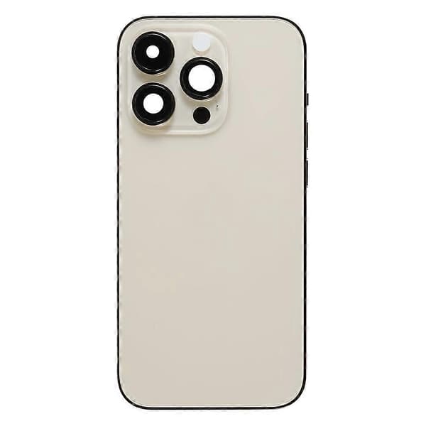 (Ny) Til iPhone 14 Pro Batteribagcover med Strøm + Lydstyrke Flexkabel + Trådløs Opladningsmodul Gold CE EU Version