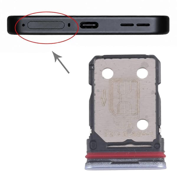 För OnePlus Turbo 6 SIM-kortfack + SIM-kortfack Purple
