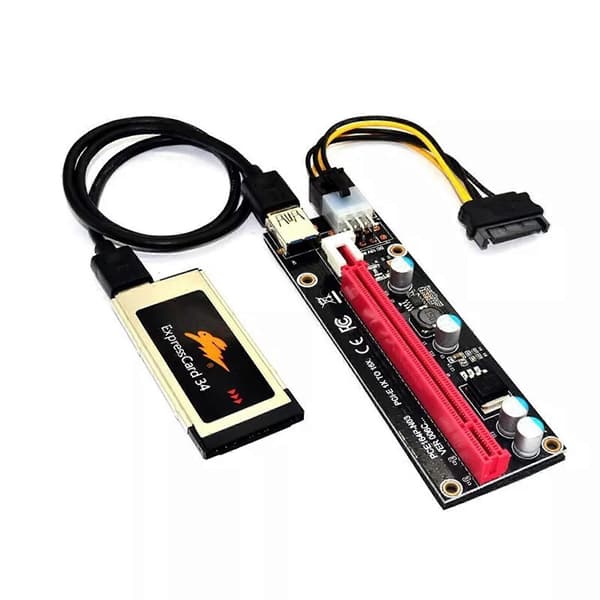 【BQ】Expresscard Express nytt kort 34mm til PCI-E Riser for bærbar ekstern GPU-kort js