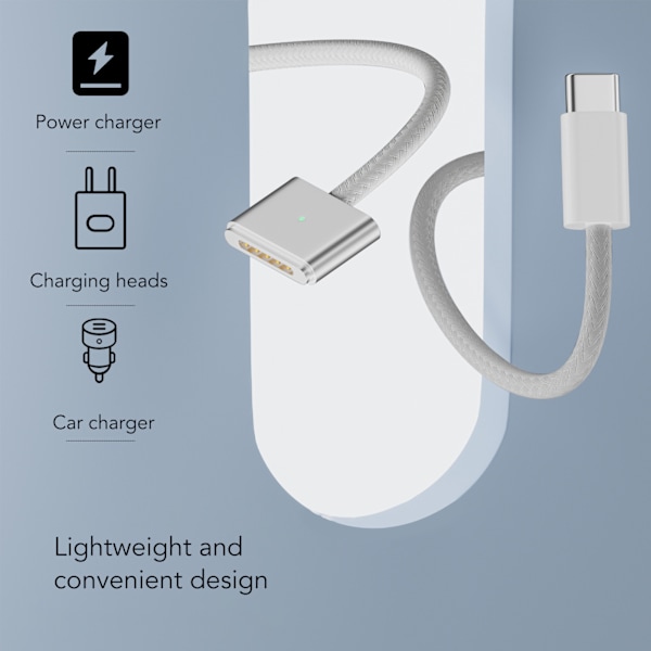 2 metrin Type-C - MagSafe 3 -latauskaapeli, 140 W PD -pikalaturi MacBookille