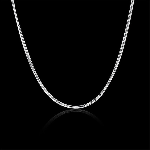 1 mm Enkelt Snake Chain Halsband i Sterling Silver