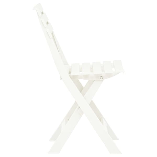 【YD】vidaXL Sammenleggbare hagestoler 2 stk plast hvit White Vit