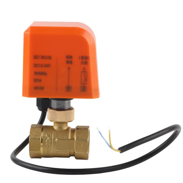 DN20 Profesjonell 2-veis elektrisk kuleventil DC12/24V 2-leder messing kuleventil tilbehør