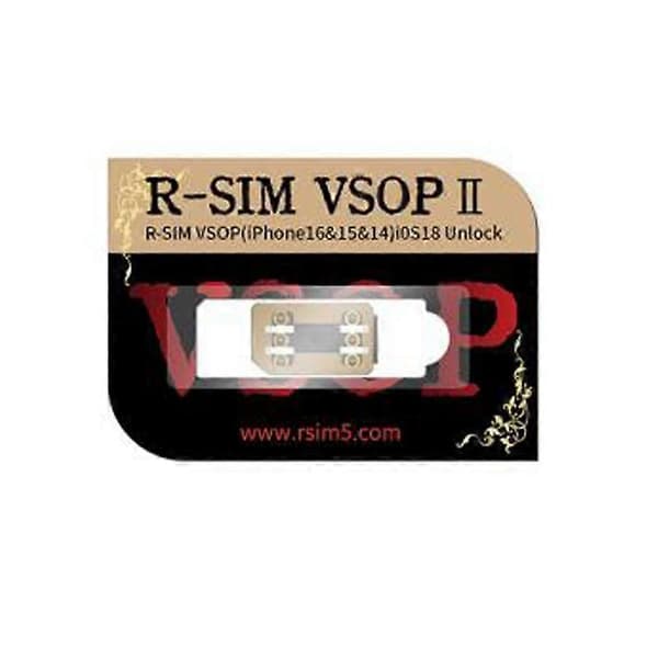 R-SIM VSOP 2 SIM-oplåsningschip med SED/MEP-tilstand til iPhone 13-16 Dual SIM-modeller Not Specified