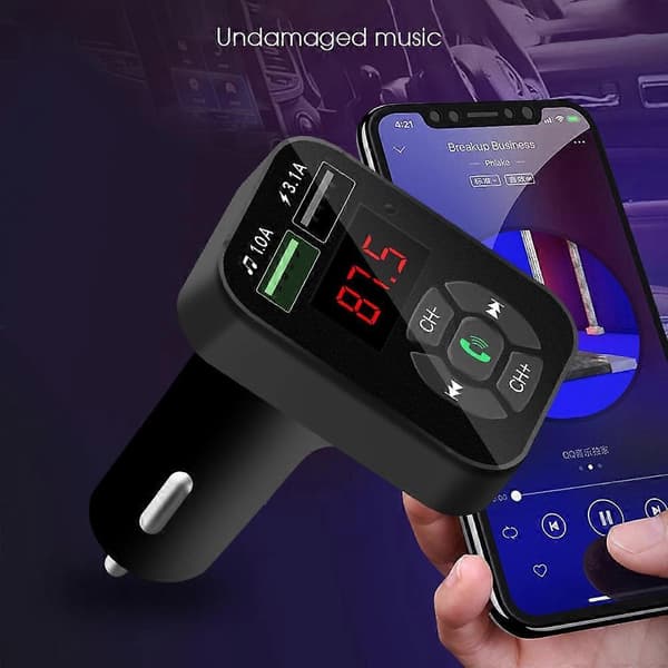A9 Bil FM-sender Håndfri Trådløs Lydmottaker MP3-spiller Dobbel USB Hurtiglader Not Specified