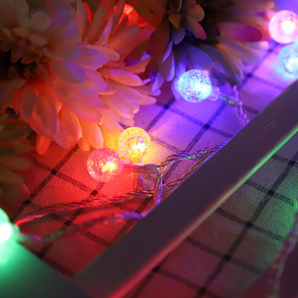 DC24V 10m 100LED Vanntette Fargerike Vanndråpe Lyslenker for Juledekorasjon