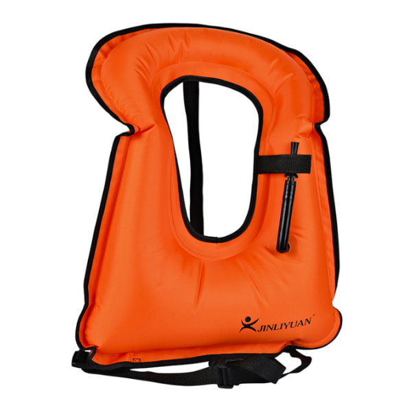 Lasten kannettava puhallettava pelastusliivi snorklausliivi orange