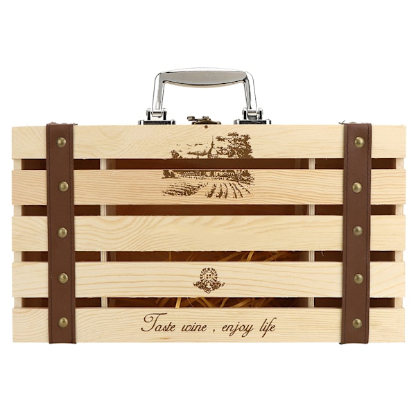 Elegant Hulten Trevinboks for To Flasker Rødvin - Slank Rett Bar Design