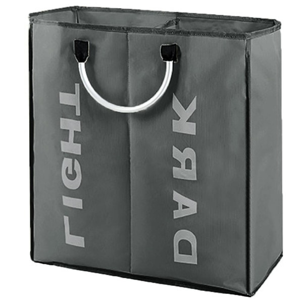 Dobbel vaskekurv med lokk og avtakbare vaskeposer