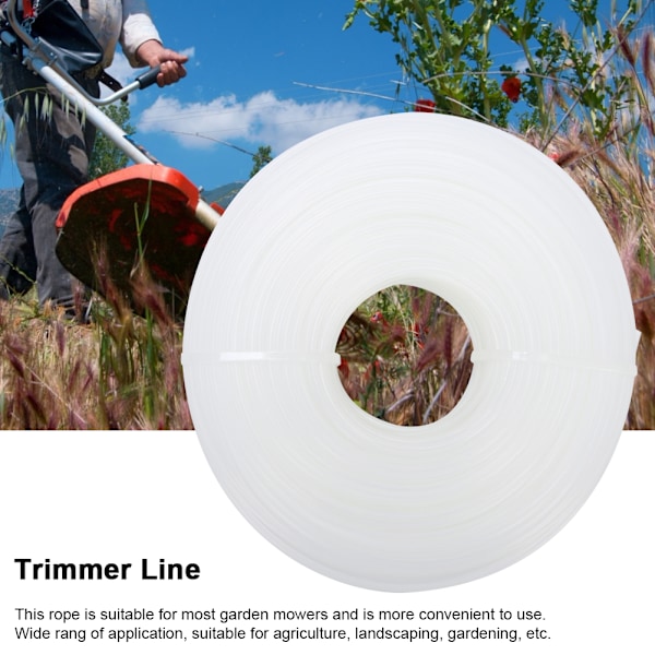 2,4 mm pyöreä nylon-trimmerin siima ruohonleikkureille - Vaihtosiima