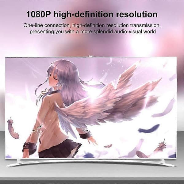 (Ny) HDMI Han til DVI Hun 1080P HD Forgyldt Interface Video Adapterkabel 0.3m Black