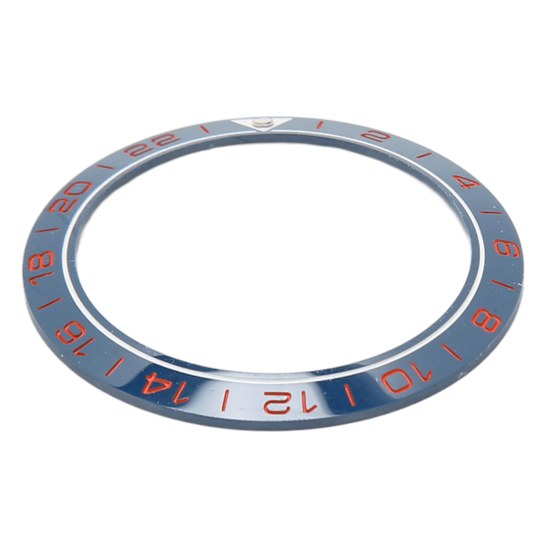 Klocka Bezel Insats 41.5mm Keramisk Klocka Bezel Ring Reparationsersättningstillbehör för Urmakare - Blå Bas med Röda Siffror