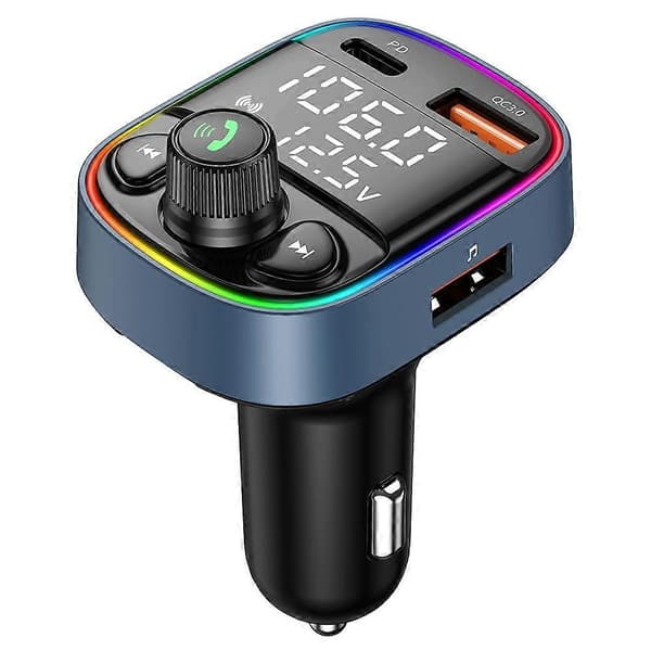 (Ny) C87B PD QC3.0 Hurtiglader Bluetooth 5.0 FM-sender Håndfri MP3 U Disk Bilmusikkspiller Kit Not Specified