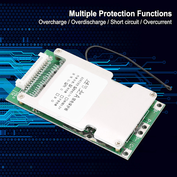 Høj kvalitet 14S 50V 30A Lithium batteri beskyttelses BMS PCB-kort med balanceopladning