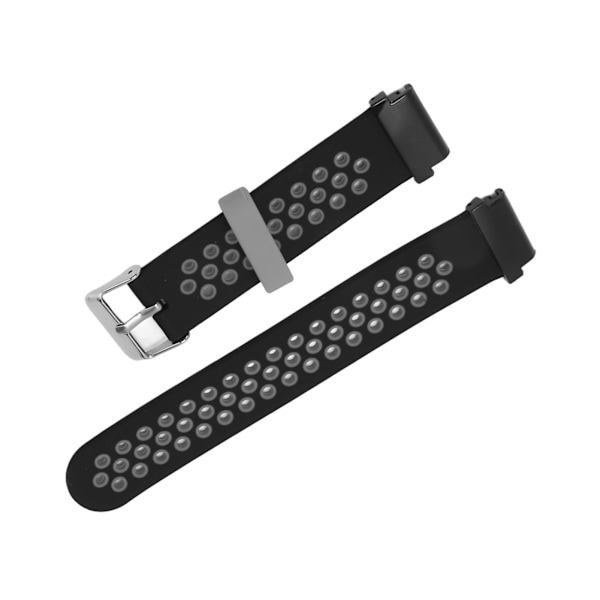20 mm silikoneurrem med åndbar, vandafvisende og komfortabel håndledsrem til Garmin Fenix 7S 6S 5S - Sort/Grå