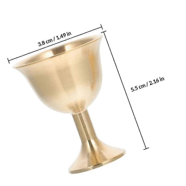 Retro Tempelkop Messing Kalkkop Elegant Vinglas Smuk Vinkop