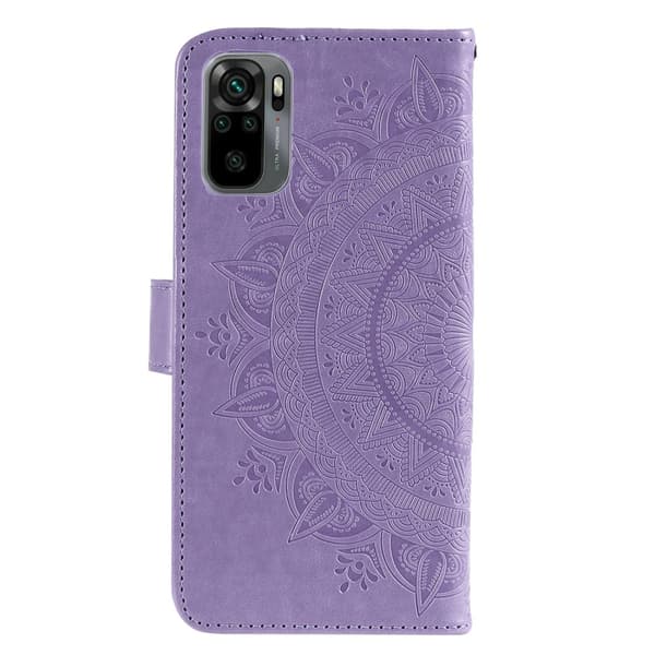【YD】Xiaomi Redmi Note 10S - Mandala Læder Etui - Lilla 70