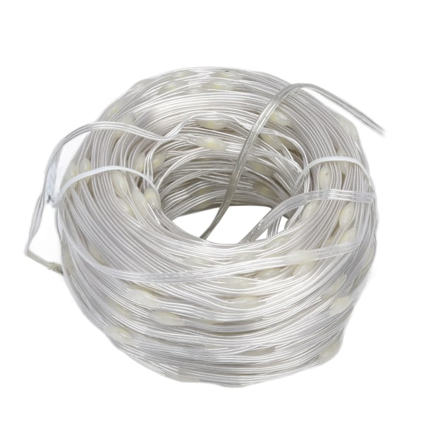 164ft LED-kuparilanka valoketju - 400 LED-valoa, matala jännite, vedenkestävä, täydellinen puutarhaan, juhliin, joulukoristeluun - EU-pistoke 100-240V, valkoinen valo