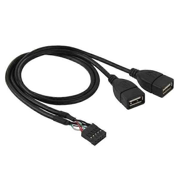 (Ny) 10-pinners hovedkort hunn-header til 2 USB 2.0 hunn-adapterkabel, lengde: 50 cm Not Specified