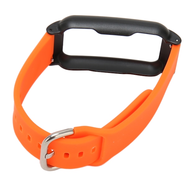 Säädettävä 20 mm:n vedenpitävä pehmeä silikoniranneke kotelolla OPPO Free Orange + Black Shell -kellolle