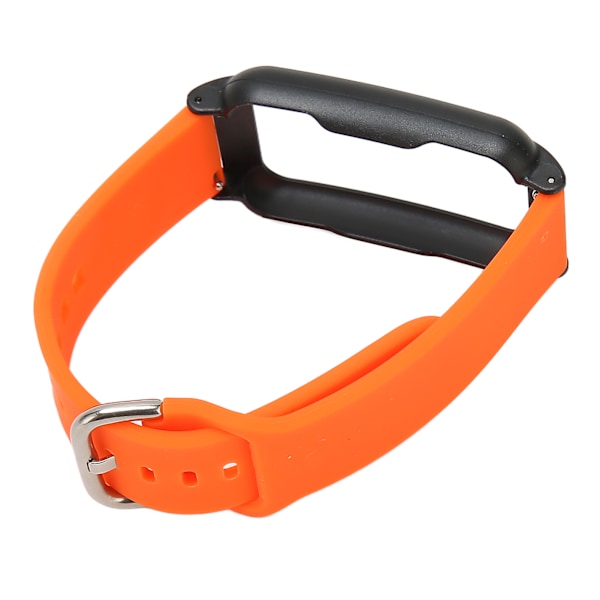 Justerbar 20 mm vandtæt blød silikone urrem med etui til OPPO Free Orange + Sort Skal